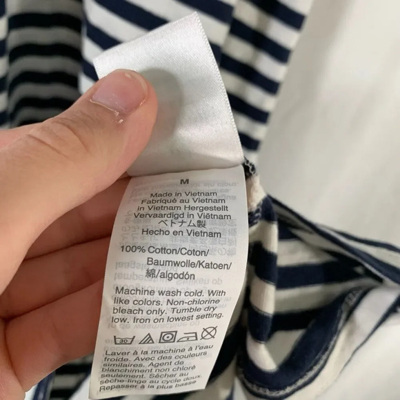 J. Crew Dress Women's Medium Black White Striped Sleeveless Round Neck - Picture 5 of 7